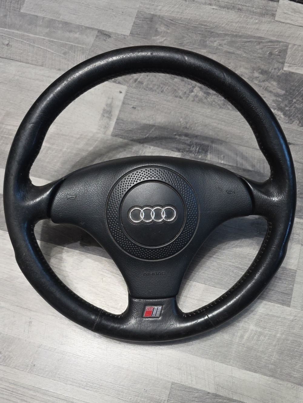 Audi A4 A6 S Line Black Leather Steering Wheel